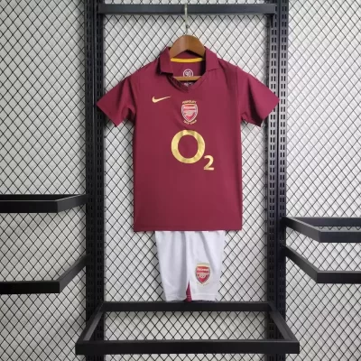 Kids' Kit Soccer Jersey Suit Arsenal I 05/06 - Bordeaux and White