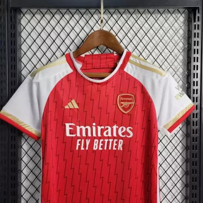 Alternative view of Kids' Kit Soccer Jersey Suit Arsenal I 23/24 - Red and White