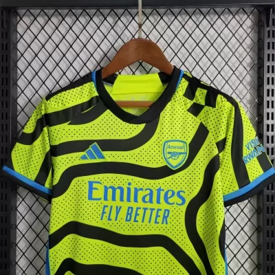 Alternative view of Kids' Kit Soccer Jersey Suit Arsenal II 23/24 - Green and Black