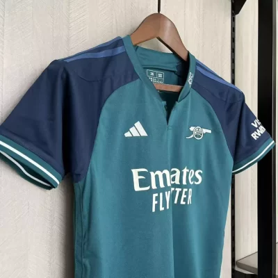 Alternative view of Kids' Kit Soccer Jersey Suit Arsenal III 23/24 - Green and Blue