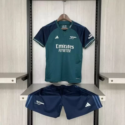 Kids' Kit Soccer Jersey Suit Arsenal III 23/24 - Green and Blue