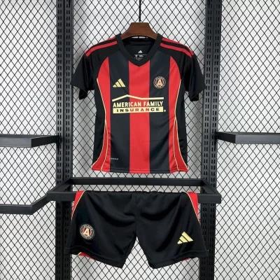 Kids' Kit Soccer Jersey Suit Atlanta United I 24/25 - Black and Red