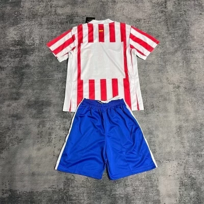 Alternative view of Kids' Kit Soccer Jersey Suit Atletico de Madrid I 25/26 - White and Red