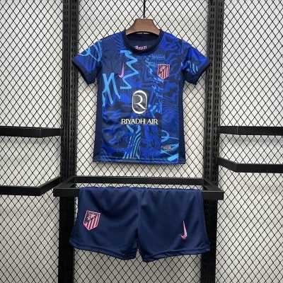 Kids' Kit Soccer Jersey Suit Atletico de Madrid III 24/25 - Blue