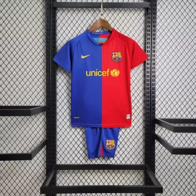Kids' Kit Soccer Jersey Suit Barcelona I 08/09 - Blue and Red