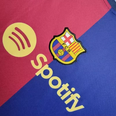 Kids' Kit Soccer Jersey Suit Barcelona I 24/25 - Blue and Grena - Image 4