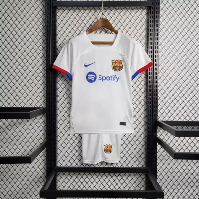 Kids' Kit Soccer Jersey Suit Barcelona II 23/24 - White