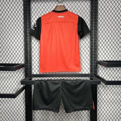 Alternative view of Kids' Kit Soccer Jersey Suit Bayer Leverkusen I 24/25 - Red and Black
