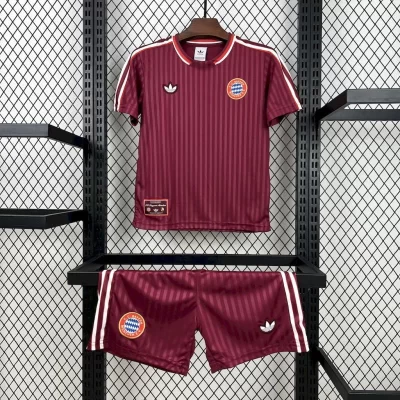 Kids' Kit Soccer Jersey Suit Bayern de Munique 25/26 - Grena
