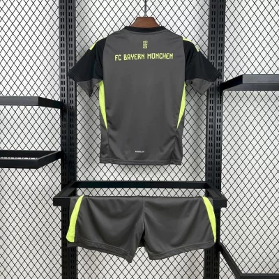 Alternative view of Kids' Kit Soccer Jersey Suit Bayern de Munique Goalkeeper 25/26 - Black