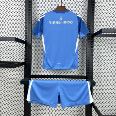 Alternative view of Kids' Kit Soccer Jersey Suit Bayern de Munique Goalkeeper 25/26 - Blue