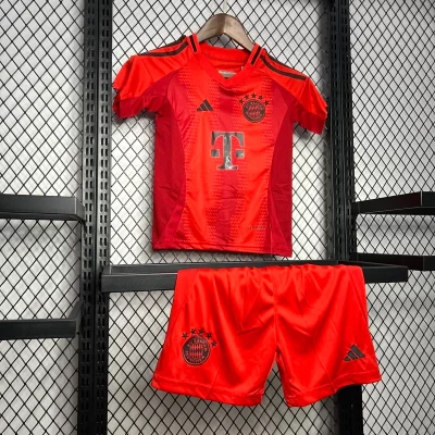 Kids' Kit Soccer Jersey Suit Bayern de Munique I 24/25 - Red - Image 3