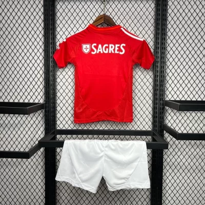 Alternative view of Kids' Kit Soccer Jersey Suit Benfica I 24/25 - Red and White
