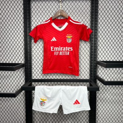 Kids' Kit Soccer Jersey Suit Benfica I 24/25 - Red and White