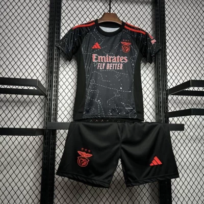 Kids' Kit Soccer Jersey Suit Benfica II 24/25 - Black - Image 3