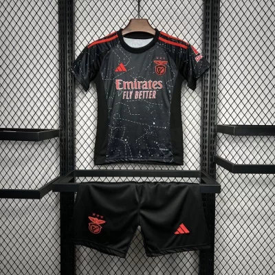 Kids' Kit Soccer Jersey Suit Benfica II 24/25 - Black