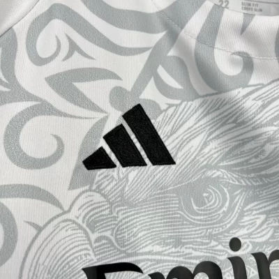 Kids' Kit Soccer Jersey Suit Benfica IV 24/25 - White and Black - Image 3