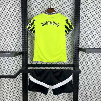Alternative view of Kids' Kit Soccer Jersey Suit Borussia Dortmund 25/26 - Yellow/Green and Black