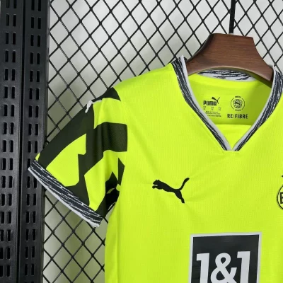 Kids' Kit Soccer Jersey Suit Borussia Dortmund 25/26 - Yellow/Green and Black - Image 4