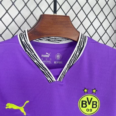 Kids' Kit Soccer Jersey Suit Borussia Dortmund Goalkeeper 24/25 - Purple - Image 4