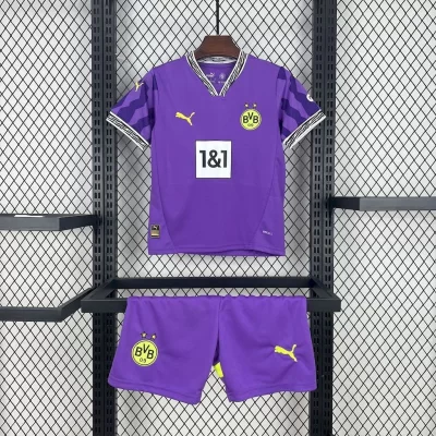 Kids' Kit Soccer Jersey Suit Borussia Dortmund Goalkeeper 24/25 - Purple