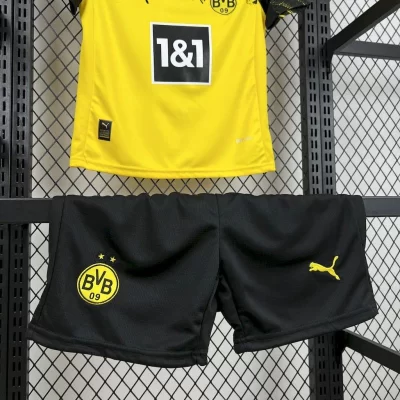 Kids' Kit Soccer Jersey Suit Borussia Dortmund I 25/26 - Yellow and Black - Image 3