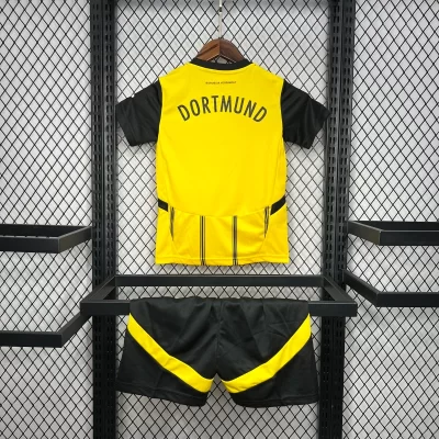 Alternative view of Kids' Kit Soccer Jersey Suit Borussia Dortmund II 24/25 - Yellow and Black