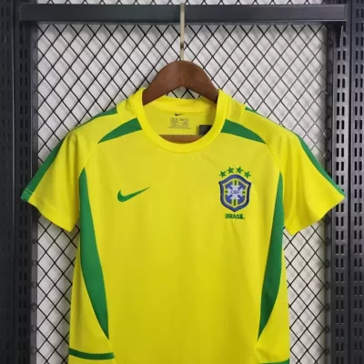 Alternative view of Kids' Kit Soccer Jersey Suit Brazil I 2002 - Yellow and Blue