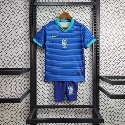 Kids' Kit Soccer Jersey Suit Brazil II 2024/25 - Blue