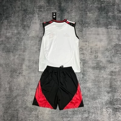 Alternative view of Kids' Kit Soccer Jersey Suit Camiseta Flamengo II 25/26 - White and Black