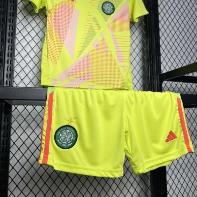 Kids' Kit Soccer Jersey Suit Celtic Goalkeeper 24/25 - Yellow - Image 3