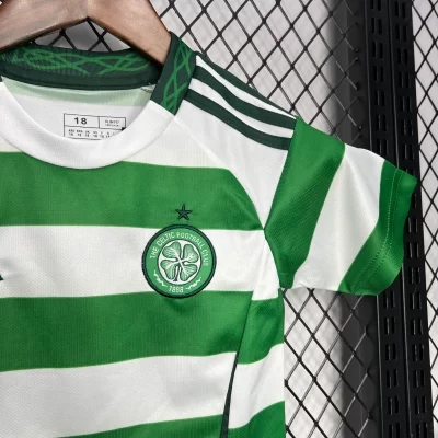 Kids' Kit Soccer Jersey Suit Celtic I 24/25 - White and Green - Image 4