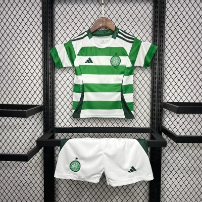 Kids' Kit Soccer Jersey Suit Celtic I 24/25 - White and Green