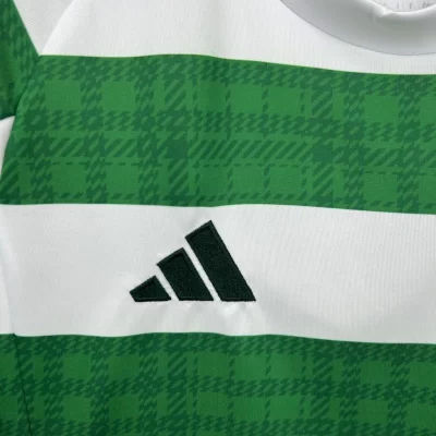 Kids' Kit Soccer Jersey Suit Celtic I 25/26 - White and Green - Image 4