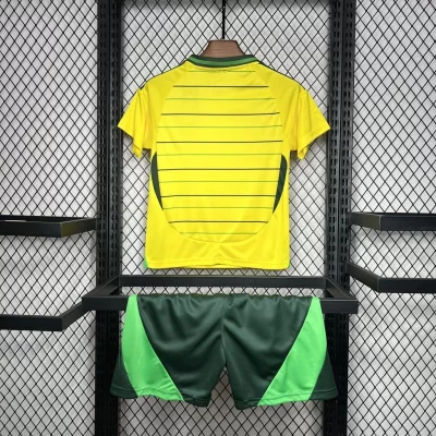 Alternative view of Kids' Kit Soccer Jersey Suit Celtic II 24/25 - Yellow and Green