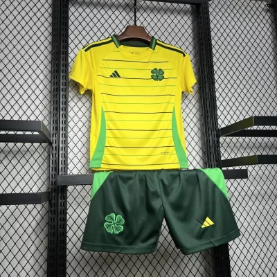 Kids' Kit Soccer Jersey Suit Celtic II 24/25 - Yellow and Green - Image 3