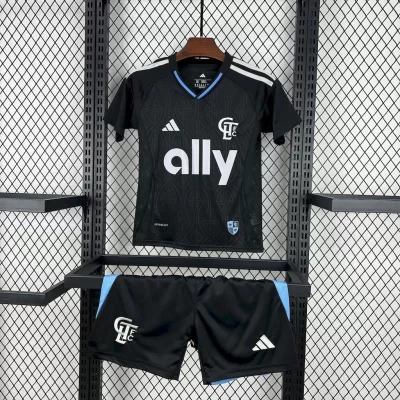 Kids' Kit Soccer Jersey Suit Charlotte FC II 25/26 - Black and Blue