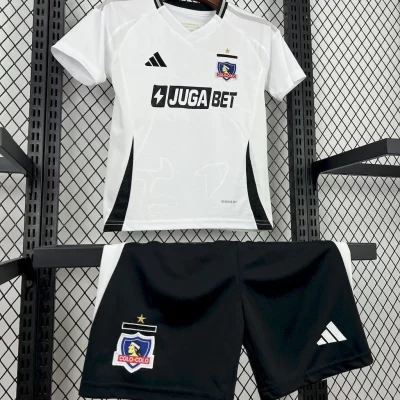 Kids' Kit Soccer Jersey Suit Colo-Colo I 25/26 - White and Black - Image 3