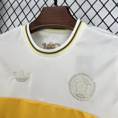 Kids' Kit Soccer Jersey Suit Colombia 100 Anos 2024/25 - White - Image 3