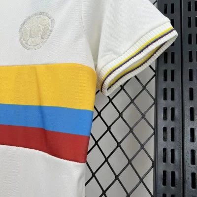 Kids' Kit Soccer Jersey Suit Colombia 100 Anos 2024/25 - White - Image 4