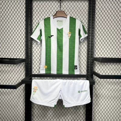 Kids' Kit Soccer Jersey Suit Cordoba CF I 24/25 - White and Green