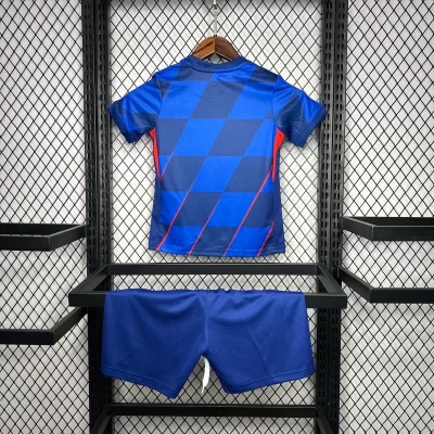 Alternative view of Kids' Kit Soccer Jersey Suit Croacia II 2024/25 - Blue