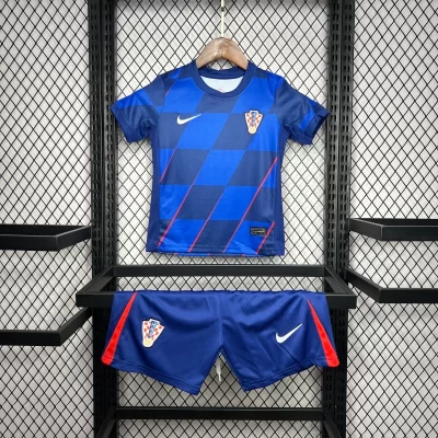 Kids' Kit Soccer Jersey Suit Croacia II 2024/25 - Blue
