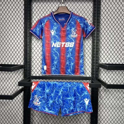 Kids' Kit Soccer Jersey Suit Crystal Palace I 24/25 - Blue and Red