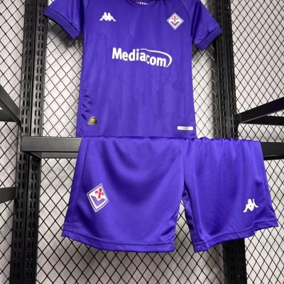 Kids' Kit Soccer Jersey Suit Fiorentina I 24/25 - Purple - Image 3