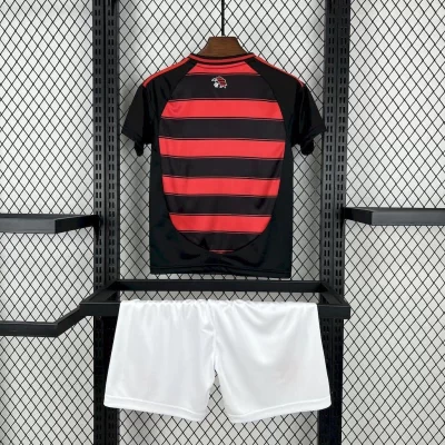 Alternative view of Kids' Kit Soccer Jersey Suit Flamengo I 25/26 - Red and Black