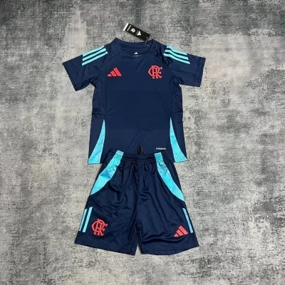 Kids' Kit Soccer Jersey Suit Flamengo Training 25/26 - Navy Blue