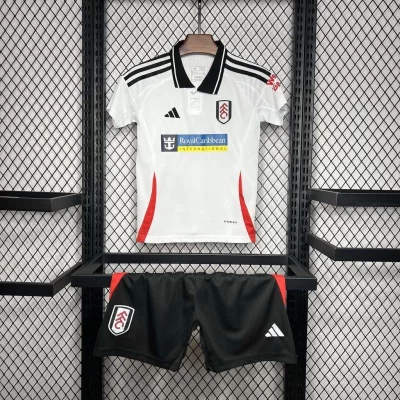 Kids' Kit Soccer Jersey Suit Fulham I 24/25 - White and Black