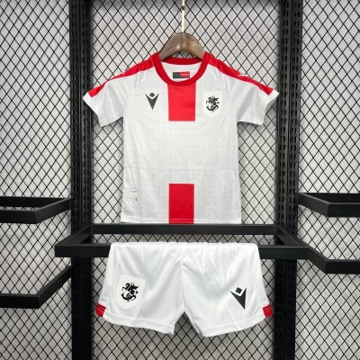 Kids' Kit Soccer Jersey Suit Georgia I 2024/25 - White and Red