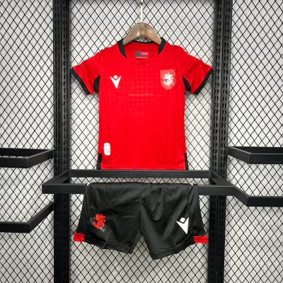 Kids' Kit Soccer Jersey Suit Georgia III 2024/25 - Red and Black
